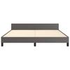 Bed Frame with Headboard Grey 160 x 200 cm Faux Leather