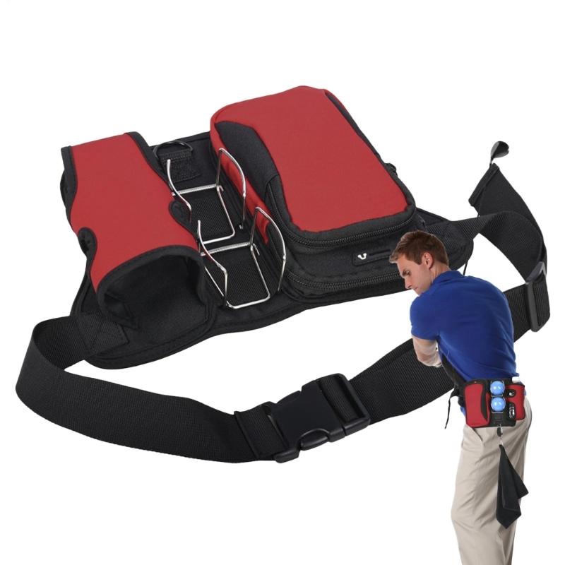 Compact Golf Ball Holder Case Storaeg Waist Bag With Adjustable Belt Weather Resistant For Course Travel
