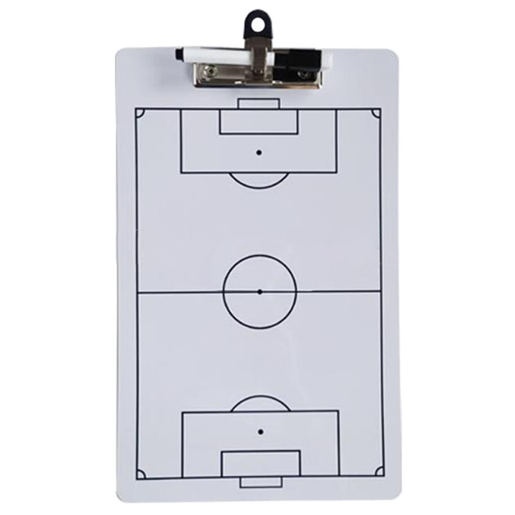 Double-Sided Football Full Half Court Tactic Board Dry Erases Board Basketball Coaching Board for Coaches with Marker