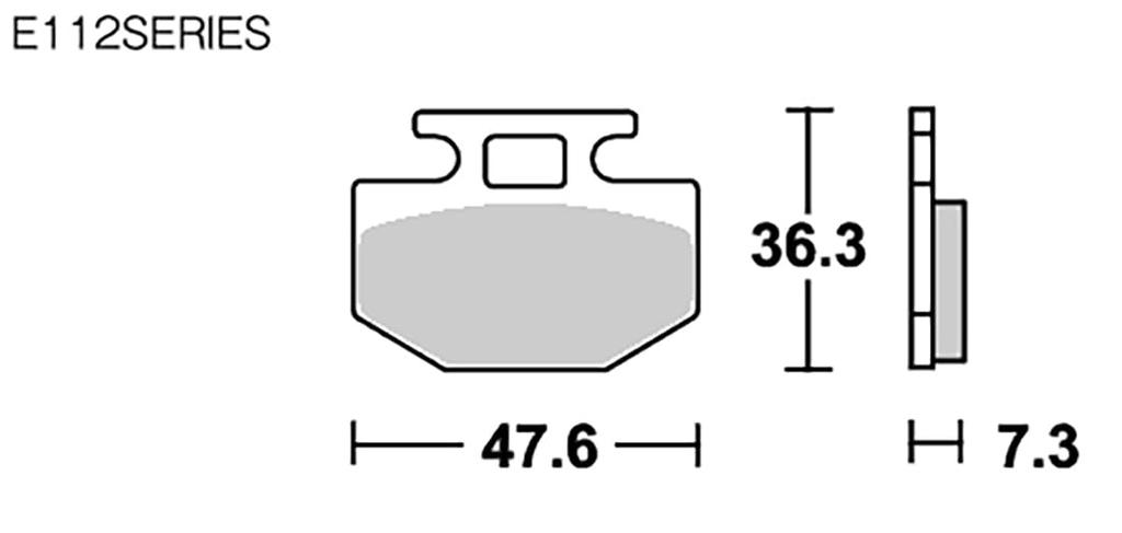 KITACO SBS Brake Pads E112 Ceramic for Lead 50SS and Lead 80SS (Product Code 777-0112000)