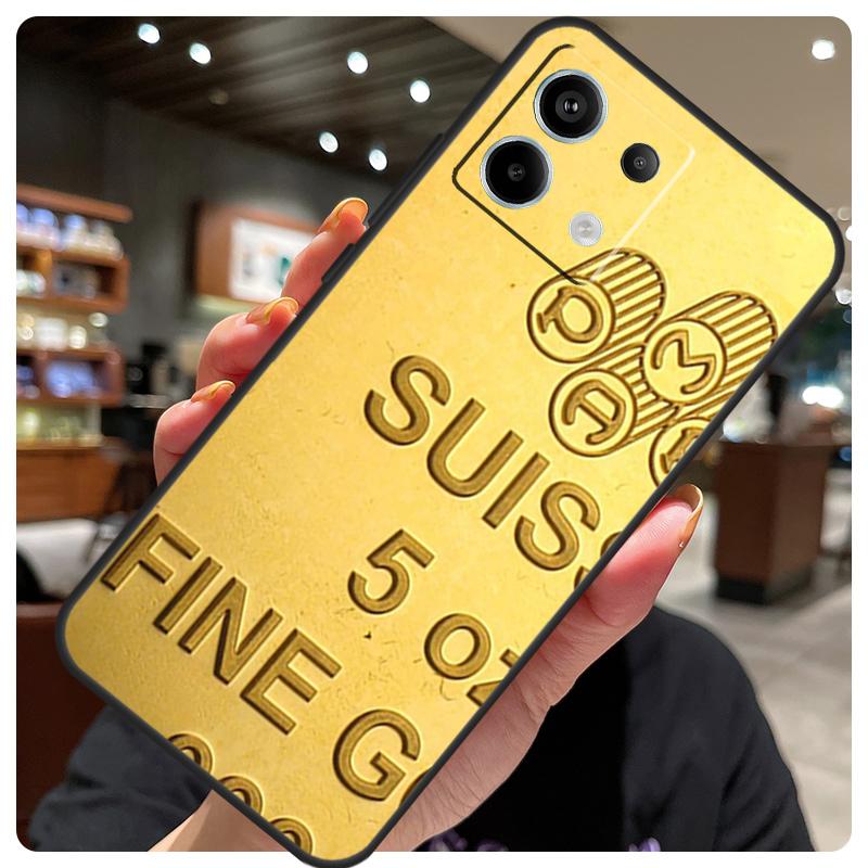 

Switzerland Fine Gold Case For Xiaomi Redmi Note 12 9 10 11 13 14 15 Pro Plus Cover For Redmi 13C 12C 10C 14C 15 C Redmi 14C