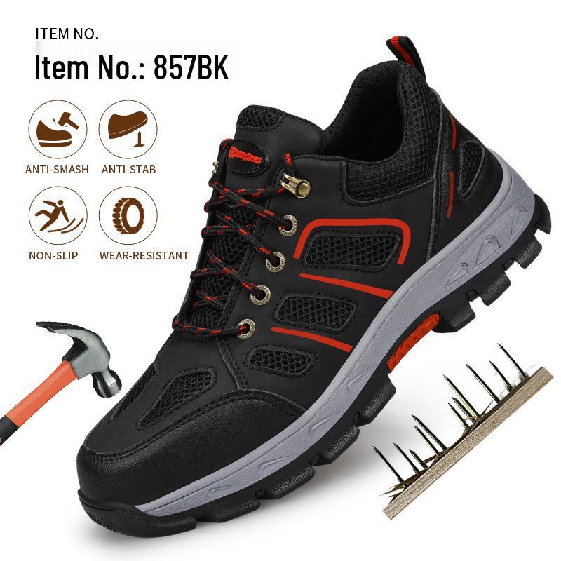 Spring Safety Work Shoes: Anti-Smash, Puncture-Resistant, Durable Soles, Oil, Acid & Alkali Resistant for Construction Sites