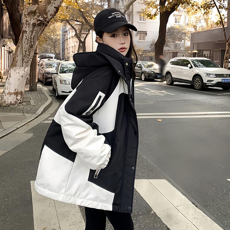 New Tooling Outdoor Hiking Suit Loose Cotton-padded Clothes Women's Winter Short Jacket Cotton-padded Jacket