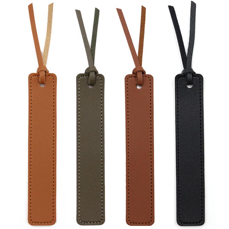 Elegant Leather Bookmark Clip - Portable, Exquisite Page Marker for Home & Office