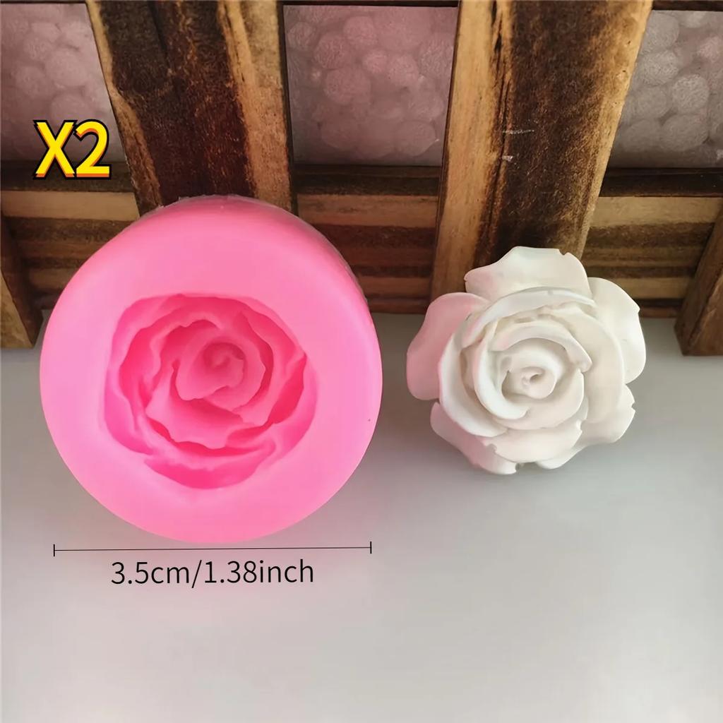 Flower Bloom Rose Shape Silicone DIY 3D Cake Mold Fondant Soap Cupcake Candy Chocolate Jelly Decoration Baking Tool Moulds