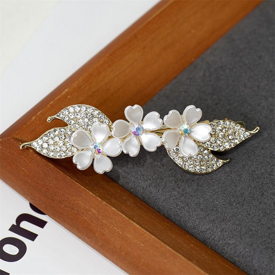 

1 шт. Элегантная хрустальная заколка-автомат в виде листа для женщин, модная заколка для волос со стразами на затылок, аксессуары для волос, украшения, головной убор, новый