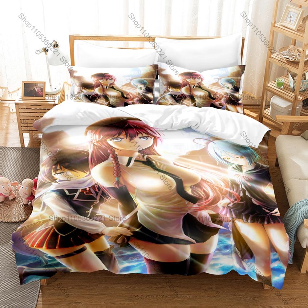 Cool Popular Shounen Fantasy Anime Trinity Seven Lilith Asami Luxuria Mage Bedding Set 1 Duvet Cover + 2 Pillowcases HD Print An