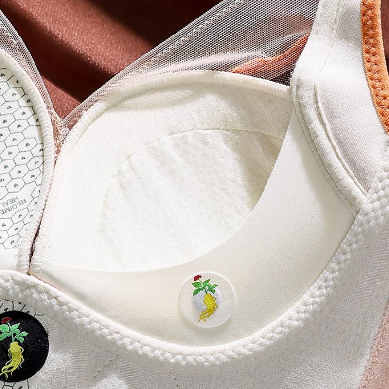 Herbst und Winter Spitze Nicht-Stahl-Ring-BH geraffte warme Unterwäsche Damen Anti-Sagging-BH