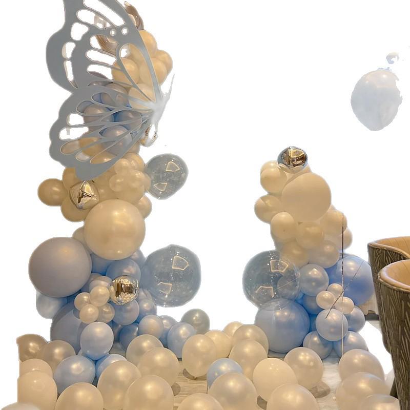 Butterfly-Themed Balloon Decorations for 18th Birthday Celebration Backdrop
