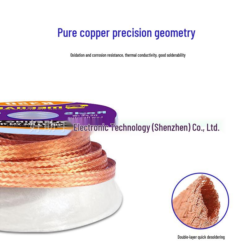 Efficient R350 Desoldering Wick for Quick Solder Joint Cleaning and PCB Scum Removal
