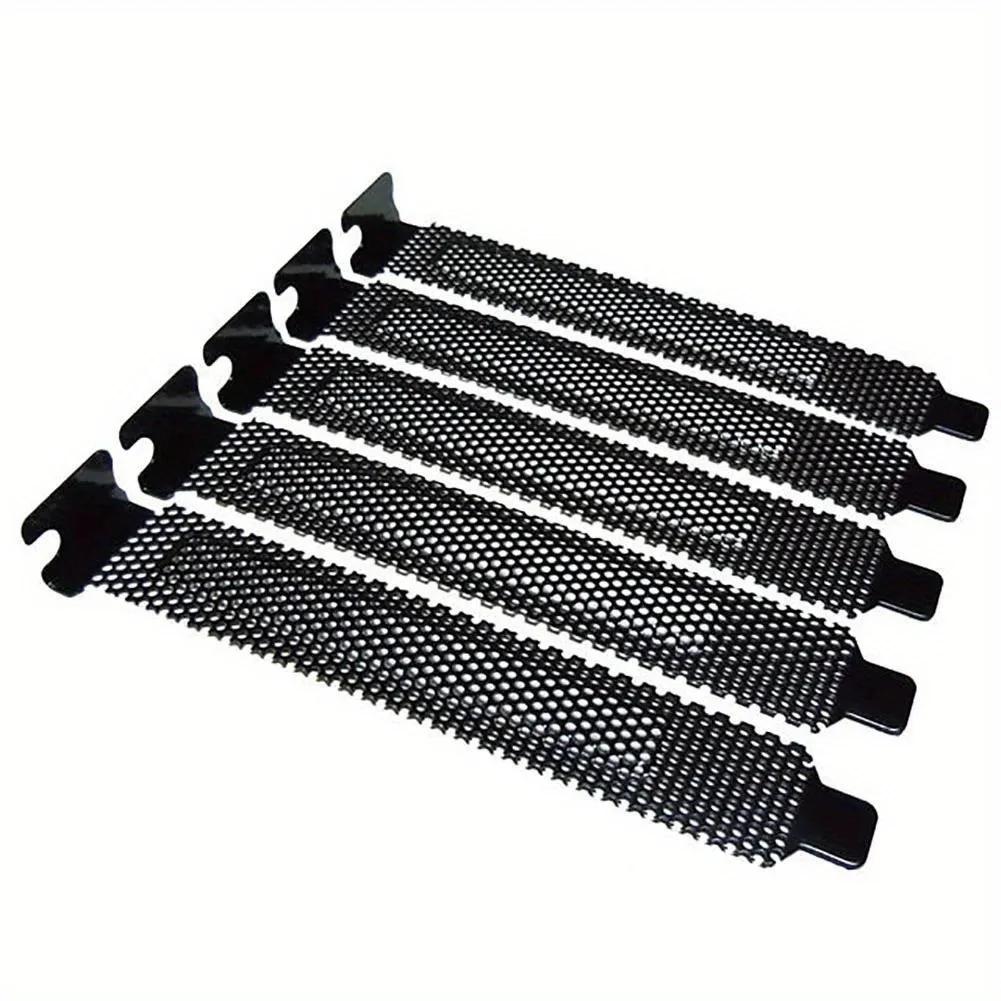 5pcs PCI Slot Cover Dust Filter Blanking Board Cooling Fan Ventilation Plate Hard Steel Screws Bezel Bit for Desktop PC Computer