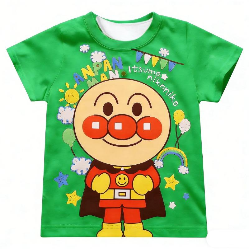 Kids Anpanman Baikinman Anime T Shirt Men T Shirt Women Tee Boys Top Children Parent Child Quick dry short sleeves kids Tshirt