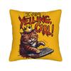 I Am Yelling Carl Donut Cat Meme Pillow Case Funny Pillow Cover Soft Pillowcases For Living Room Chair