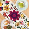 ANNA QUEEN Boho Floral Table Runner 13x72 Inch, Colorful Mexican Otomi-Style, Folk Art Table Decor for Dining Table, Fiesta Party, Kitchen, Wedding