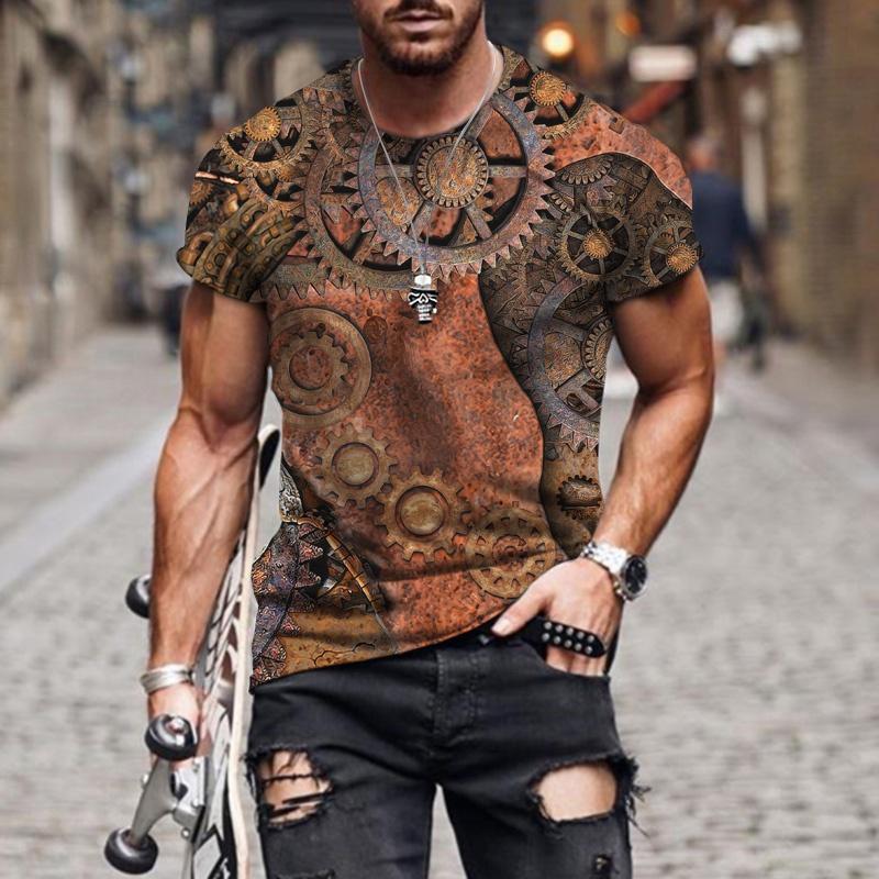 Summer Men's Fashionable T-shirt 3D Printed Casual Sports T-shirt