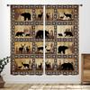 Rustic Deer Curtains,Farmhouse Cabin Lodge Country Forest Hunting Wild Animal Vintage Elk Window Treatments Drapes for Bedroom