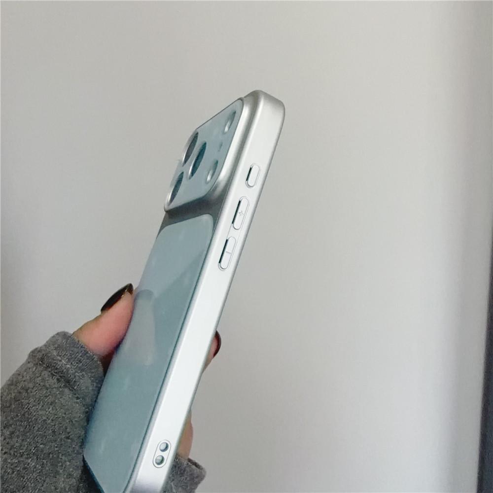Große Sternenfenster-Handyhülle mit Sternenanhänger, Kompatibel mit iPhone 17/16 Pro/15/14 Pro, Koreanischer Stil für Frauen