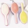 Fluffy leaf shaped hair brush, plastic bristles scalp massage comb, anti-static,reduces frizz, suitable for daily use