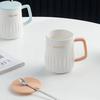 Creative and Simple English Mug with High Appearance Office and Household Ceramic Cup  Large Capacity Couple Water Cup Coffee Cup