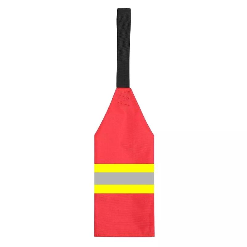 Kayak Canoes Safety Travel Flags Redness Kayak Flags Reflective Warning Flags with Webbing Travel Trailer Tow Accessory 1