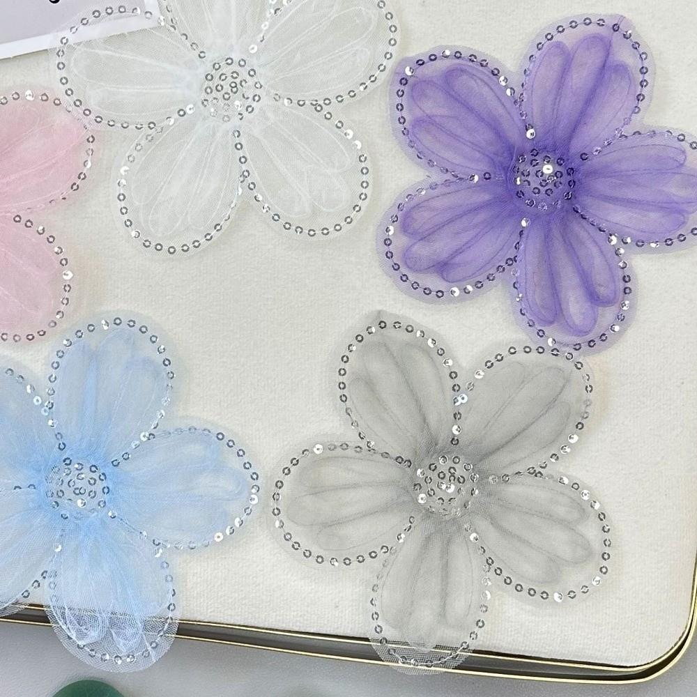 Corsage Organza Floral Patch Mesh Lace Wedding Dress Applique Clothing DIY Accessories