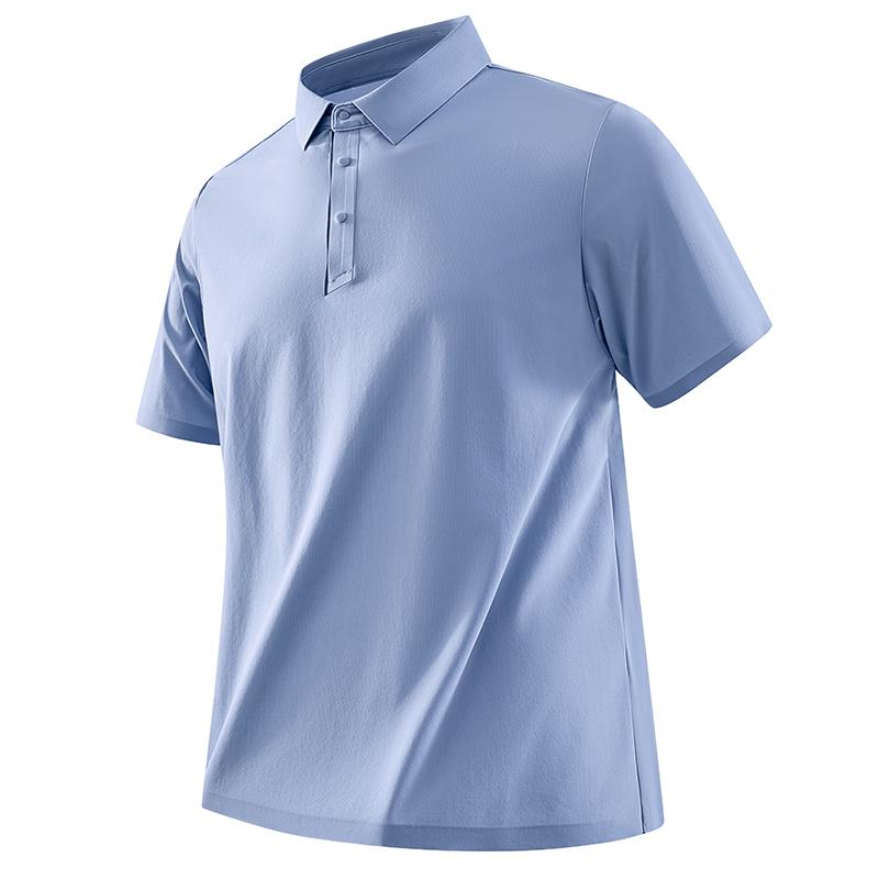 Camiseta POLO Casual de Negocios Deportiva de Manga Corta de Seda de Hielo con Cuello
