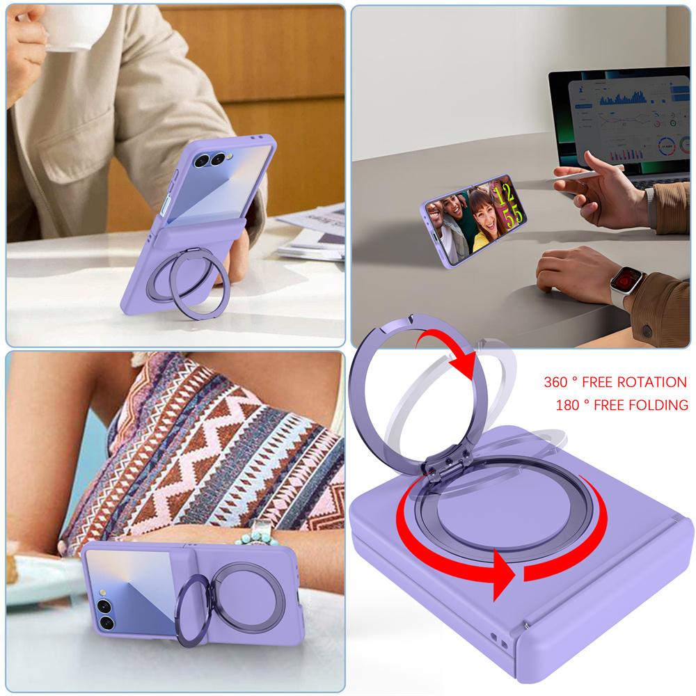 Magnetic for Magsafe with Hinge Protection & Kickstand Phone Case for Samsung Galaxy Z Flip 7 6 5 4 3 Flip7 Flip6 Flip5 Flip4 5G