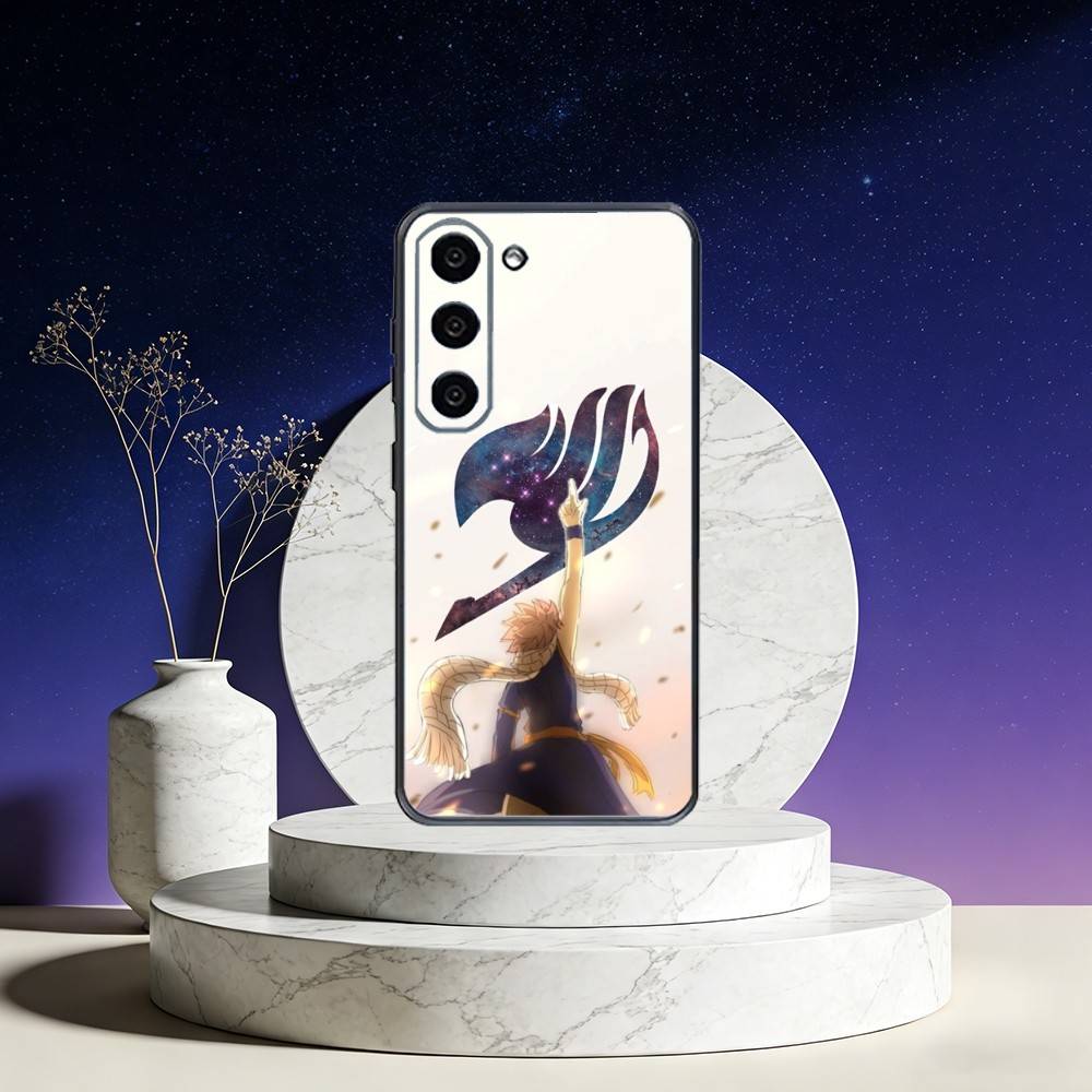 Anime F-Fairys LOGO T-Tail Phone Case For Samsung Galaxy A73,A72,A71,A70,A53,A52,A51,Others Soft Black Cover