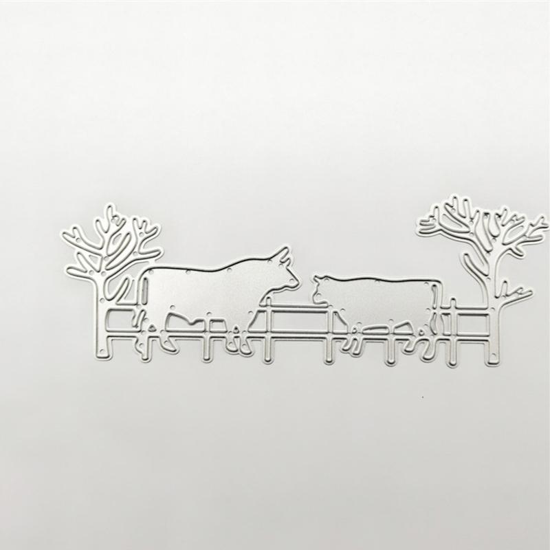 Farm Animal Die Cuts Metal Cutting Dies Embossing Template Easter Supplies for Girl Kid DIY Scrapbooking Craft Gift Card