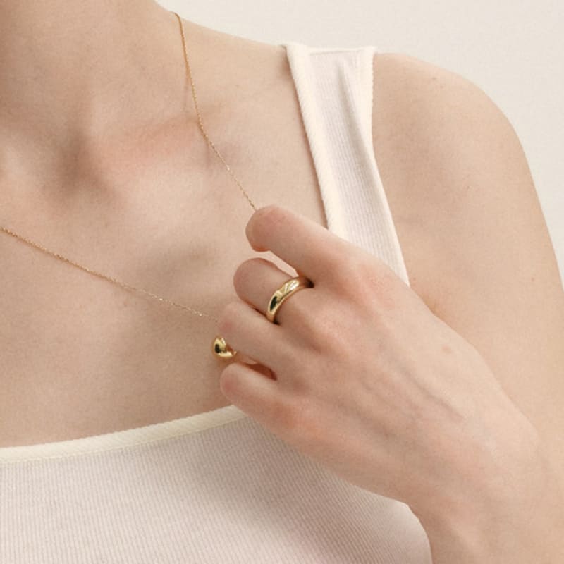 LUNNE Silver 925 Dipper Dome Ring S #LSR33