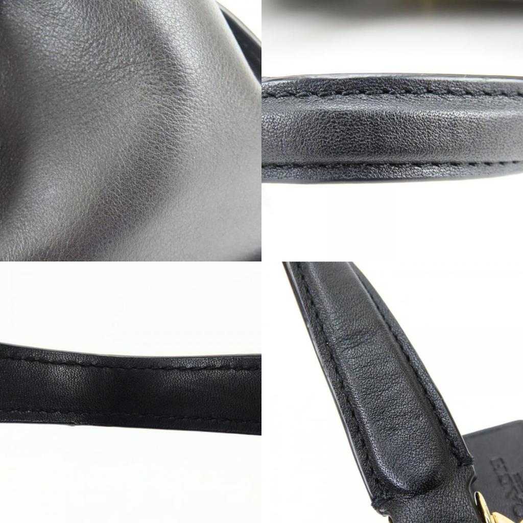 Borsa COACH usata Blake Flap Carryall F32106 pelle nera Spalla