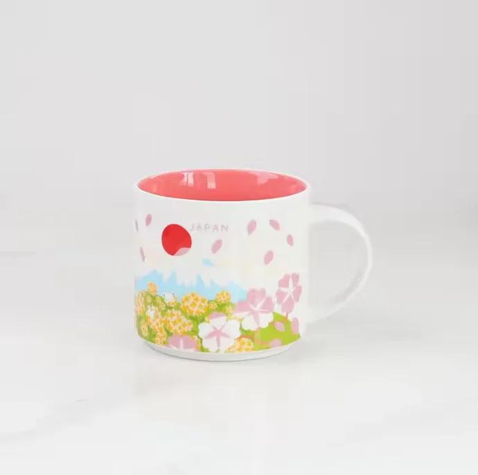 Глобальная Коллекция Керамическая Городская Кружка США Город Костяной фарфор Кружка Нью-Йорк Лос-Анджелес Пары Лондон Англия Япония Новый Орлеан Лас-Вегас 401-500ml