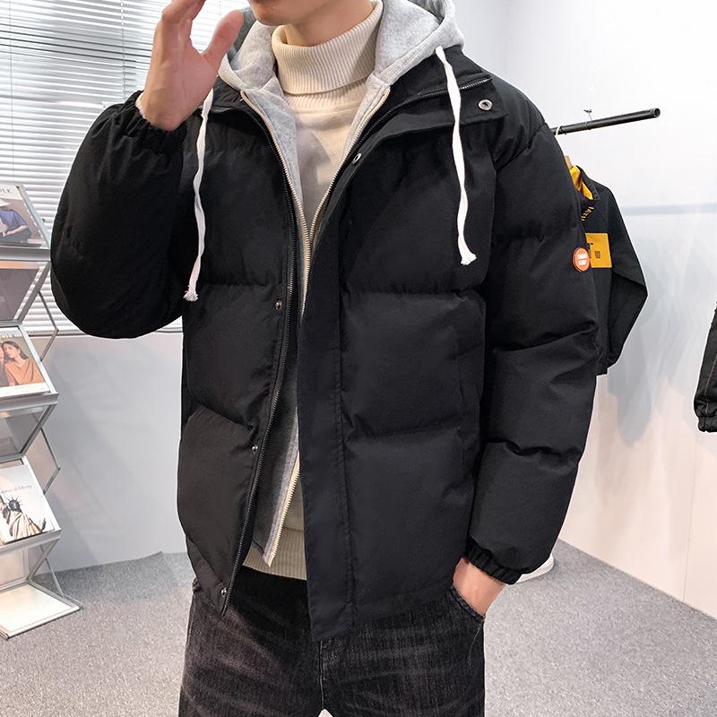 Men's Loose Casual Cotton Jacket Long Hip-Length Warm Winter Daily Coat
