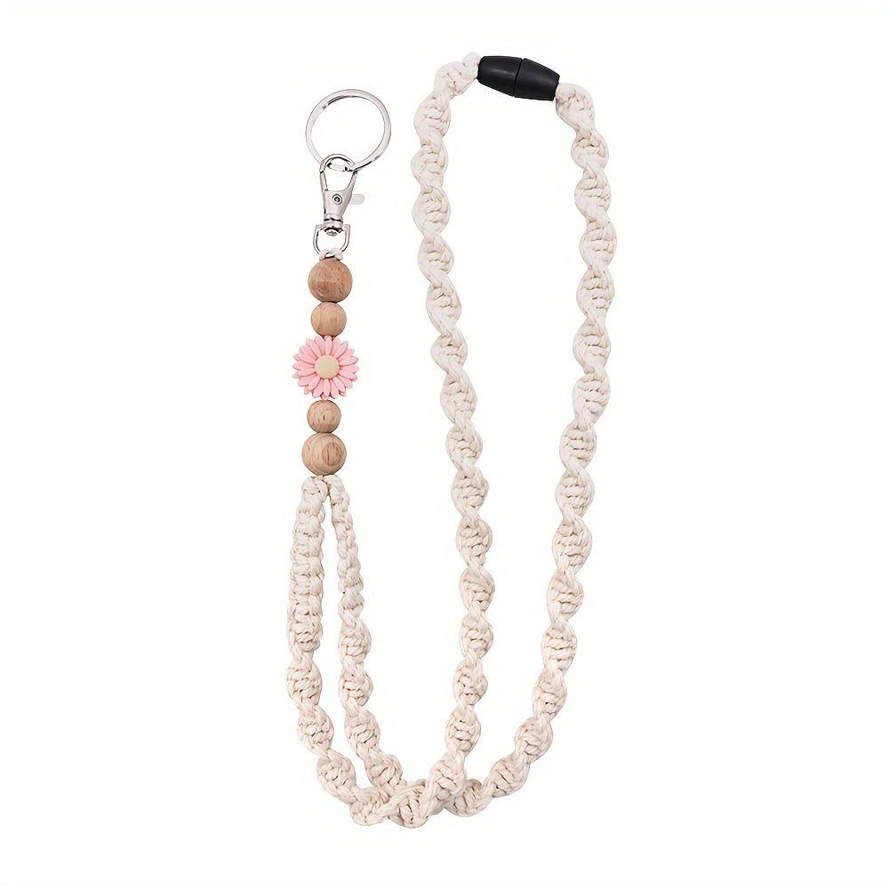 

1pc Hand-woven Work Lanyard Key Lanyard Mobile Phone Lanyard белый