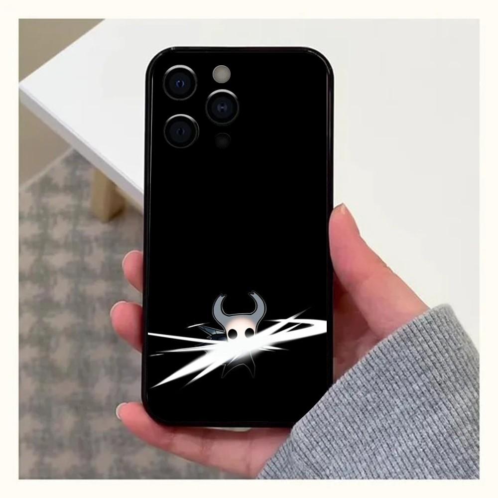 H-Hollow Knight Phone Case For Apple iPhone 15,14,13,12,11,Pro,X,XS,Max,XR,Plus,Mini Soft Black Cover