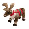 Deer Doll Plush Elk Figurine Christmas Reindeer Decoration with Golden Accents Festive Fairy Tale Christmas Decor