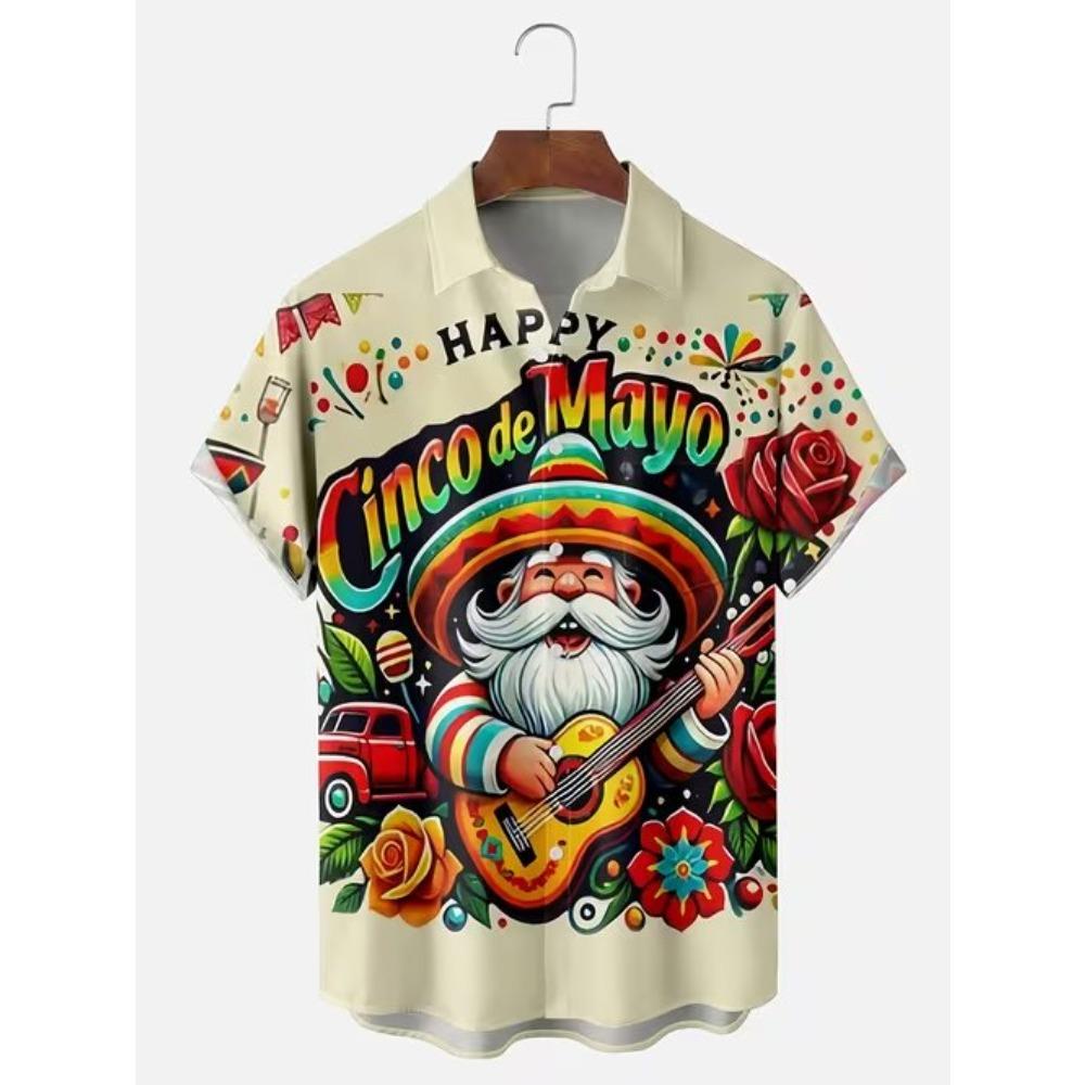 

Men s Simple Pattern 3D Print Shirt Button Up Shirt Casual Shirt Summer Shirt Short Sleeve Daily Vacation Clothing 8XL бежевий
