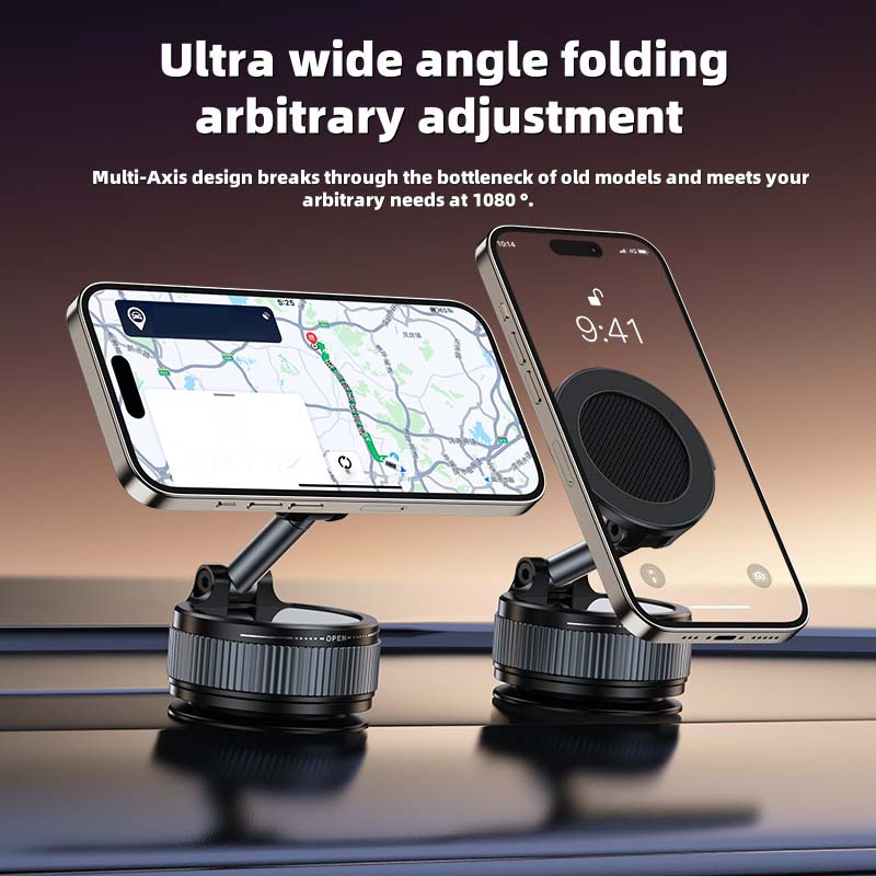 360° Rotating Vacuum Magnetic Car Mount Foldable Suction Cup Universal Cell Phone Holder Kitchen Mirror Gym Bathroom Shower