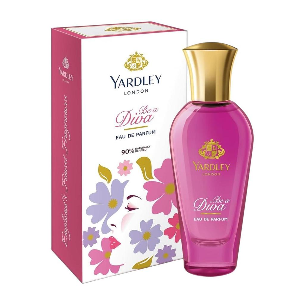 Yardley London Be A Diva Eau De Parfum For Women 30ml Long Lasting Floral Musky Luxury Fragrance