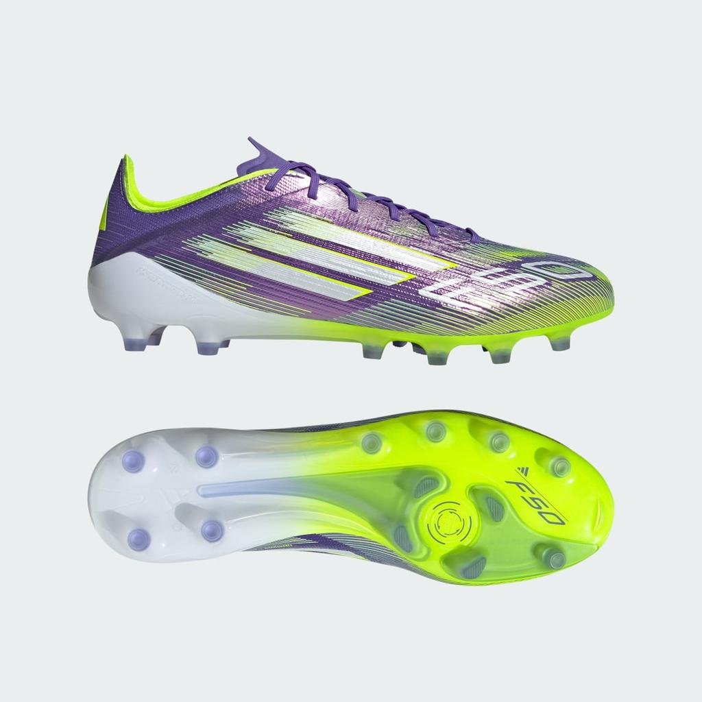 adidas F50 ELITE AG JH7638 Unisex Performance Sports Shoes Purple Rush / Cloud White / Lucid Lemon