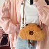 Kapibara Creative Croissant Cute Girl Oblique Straddle Storage Bag Bread Dolphin Ultra Light Cartoon Plush Bag