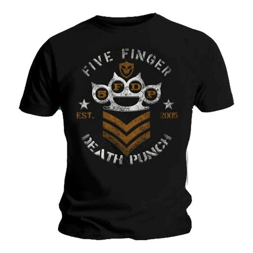 Official Five Finger Death Punch T Shirt Chevron Black Unisexs Rock Metal Band FFDP 2XL