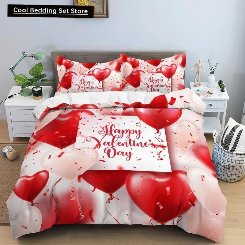 Kjærlighetshjerte Sengetøysett Enkelt Rutete Dynetrekk 200x200 Putetrekk Enkelt Dobbel Queen King Nordisk Par Sengedekke Sengetøy