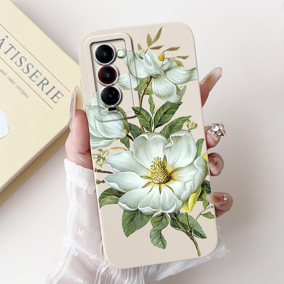 For Tecno Camon 18 18i 18t 18 Premier Case Camon 18 P Phone Cases Lovely Cartoon Luxury Flower Painting Cover Soft Silicone Etui