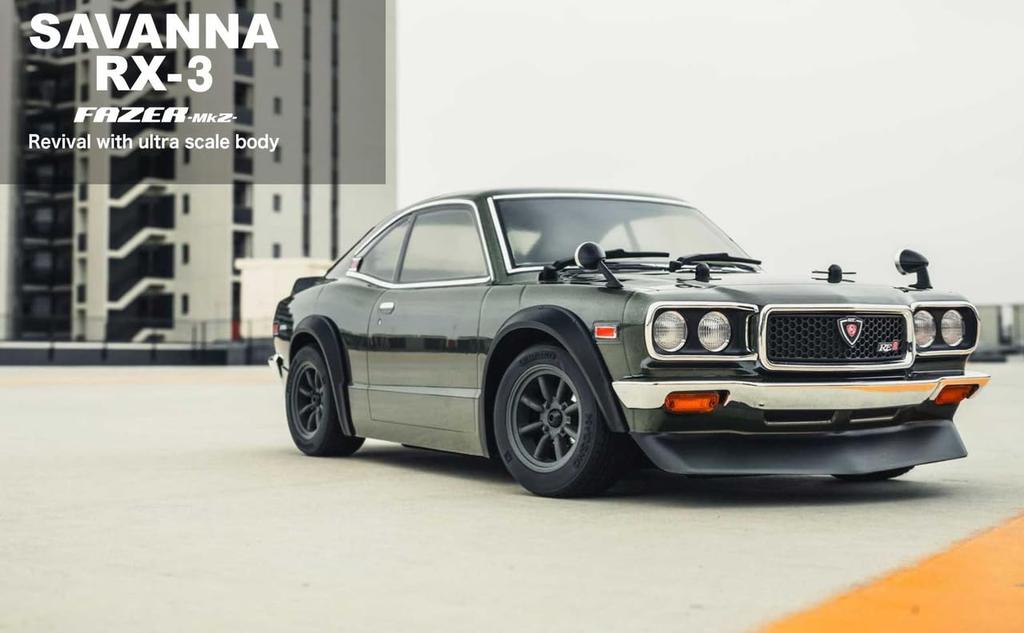 Kyosho PuT EP Fazer Mk2 1972 Mazda Savanna RX-3 Electric Radio Control Car 34428T1