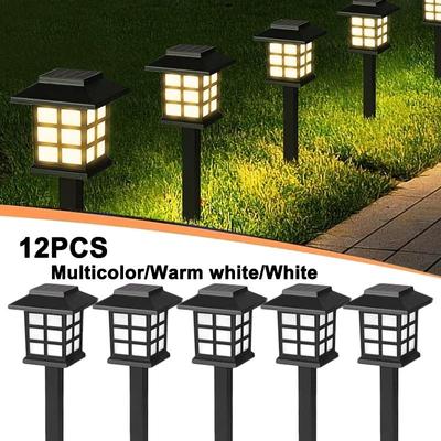 1/2/4/6/8pcs Lampada da prato a Led Luci solari per percorsi Paesaggio Impermeabile per esterni Cortile Sepolto Decorazione Luci notturne Lampada da terra da giardino