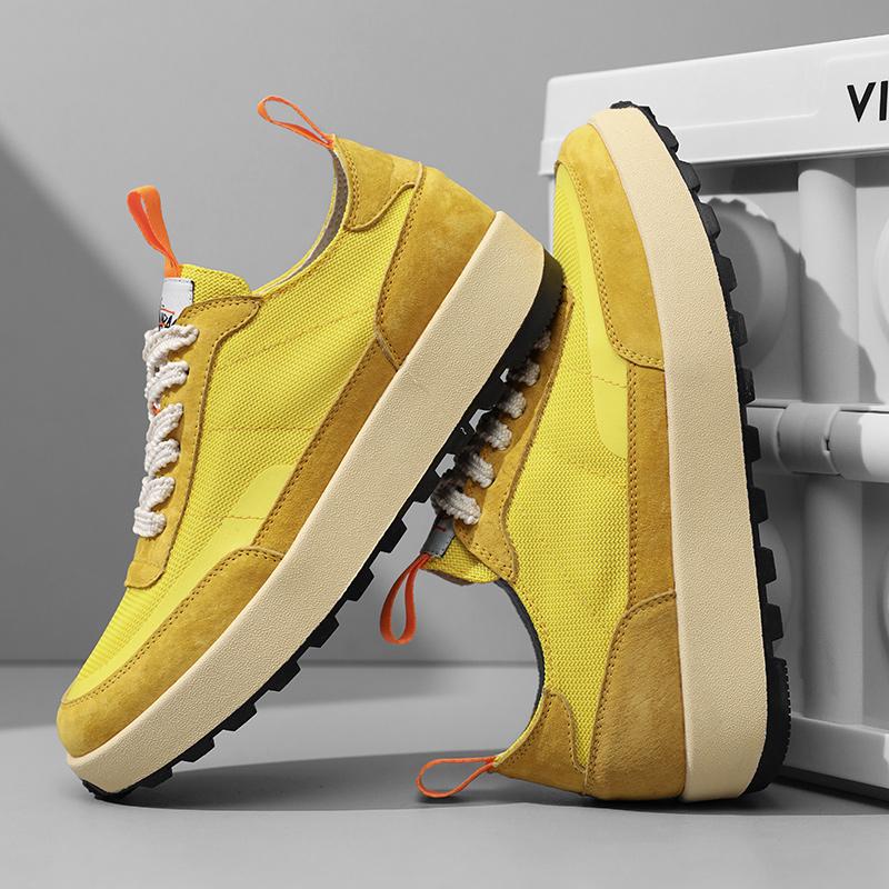 Fashion Spring Autumn Outdoors Casual Shoes Anti-Skid Men Tenis Masculino Versatile Man Leather Lace-Up Sneakers Men Skateboard Footwear