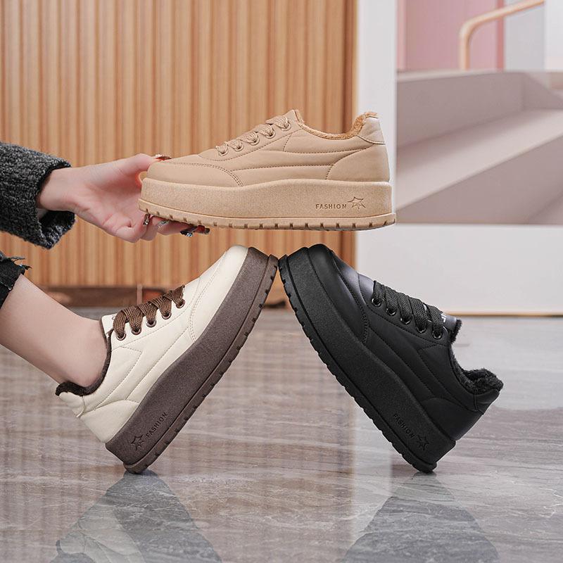 Winter new velvet thickened warm ins snow boots platform cotton shoes casual shoes MR