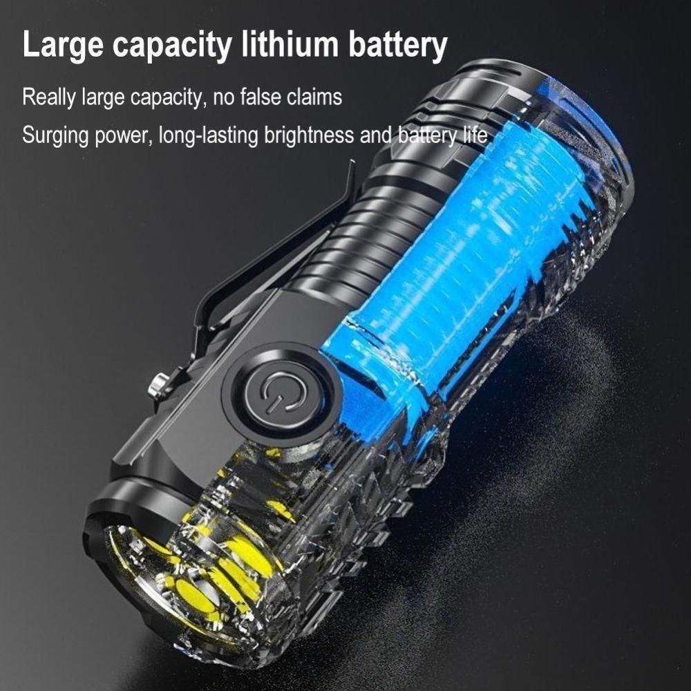 Three Eyed Mini Flashlight Rechargeable Led Flashlight New Thumb Flashlight