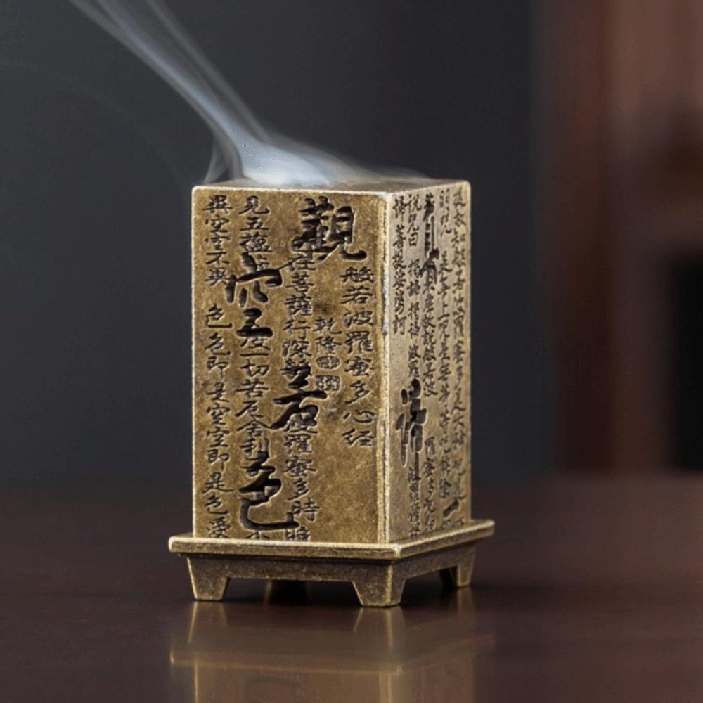 Mini Incense Burner Hollow Out Sandalwood Censer Vintage Incense Burner Stick Holder Ornament A